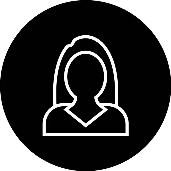 Persona Segno Icona Sfondo Bianco Illustrazione Vettoriale — Vettoriale Stock