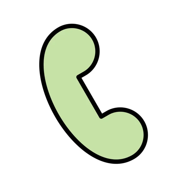 Знаковый Знак Телефона Белом Фоне Векторная Иллюстрация — стоковый вектор