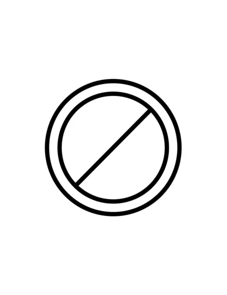 Icono Signo Línea Vector Símbolo — Vector de stock