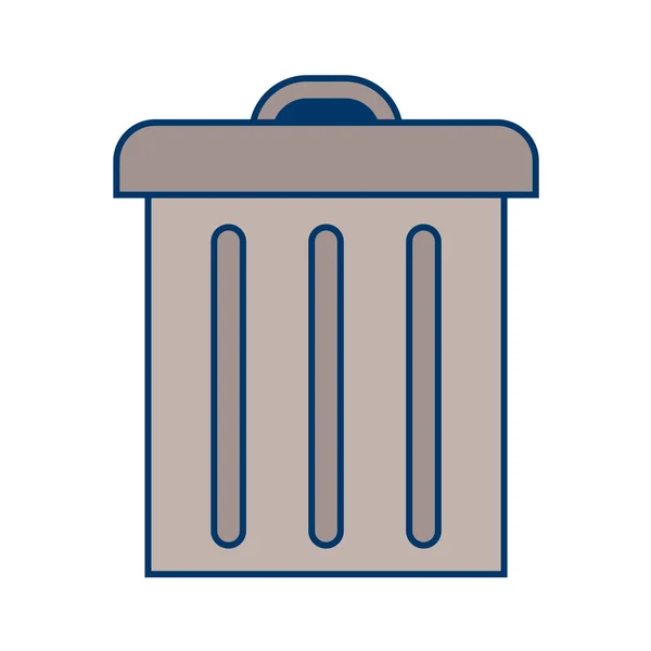 Basura Bin Icono Vector Ilustración — Vector de stock