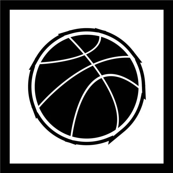 Illustration Vectorielle Icône Balle Basket — Image vectorielle