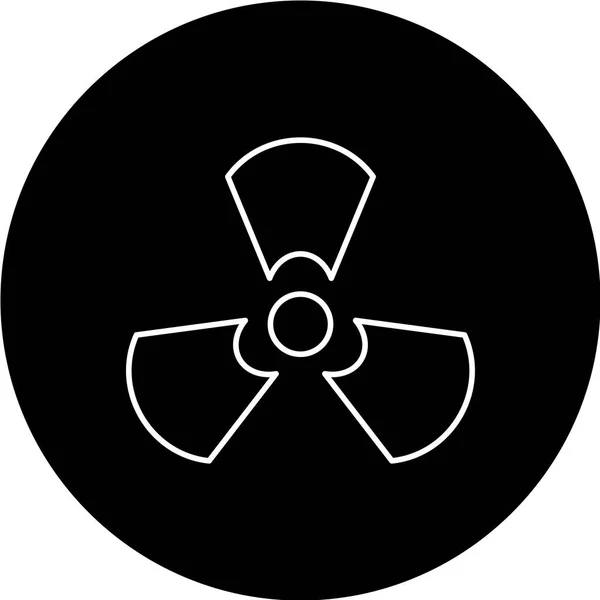 Vektorová Ilustrace Ikony Jaderného Ventilátoru — Stockový vektor