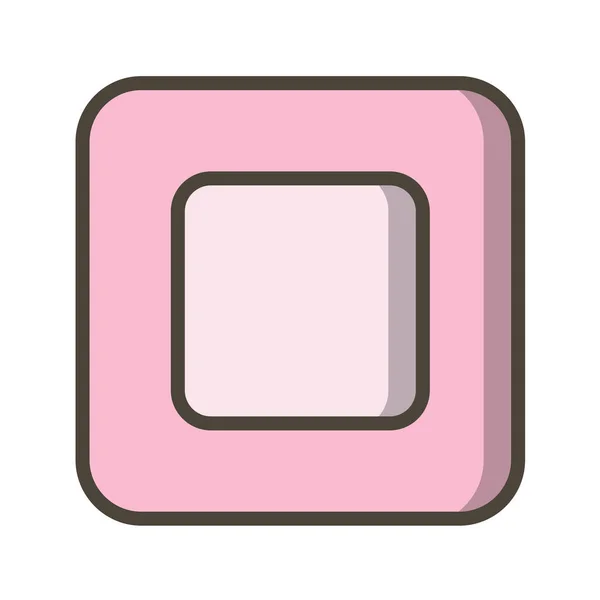 Vektorová Ilustrace Moderní Růžové Ikony Galerie — Stockový vektor