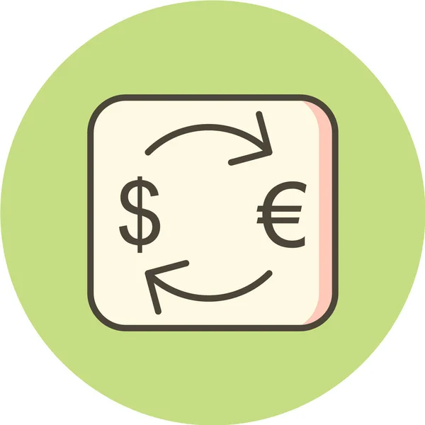 Simbolo Dollaro Linea Vettoriale Icona — Vettoriale Stock