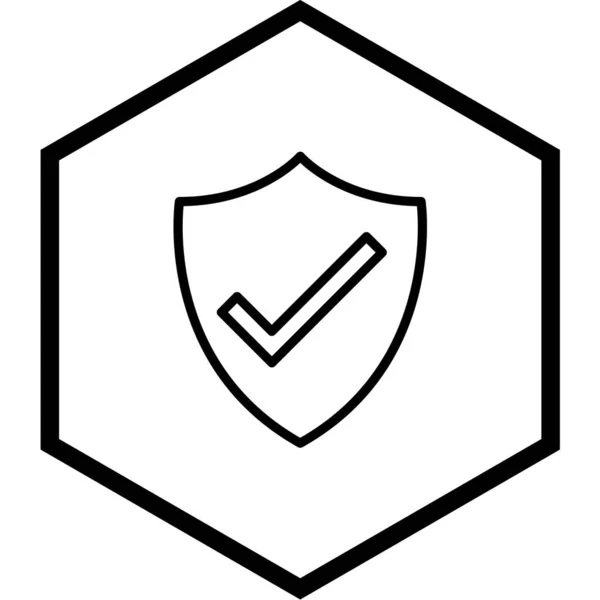 Escudo Seguridad Icono Vector — Archivo Imágenes Vectoriales