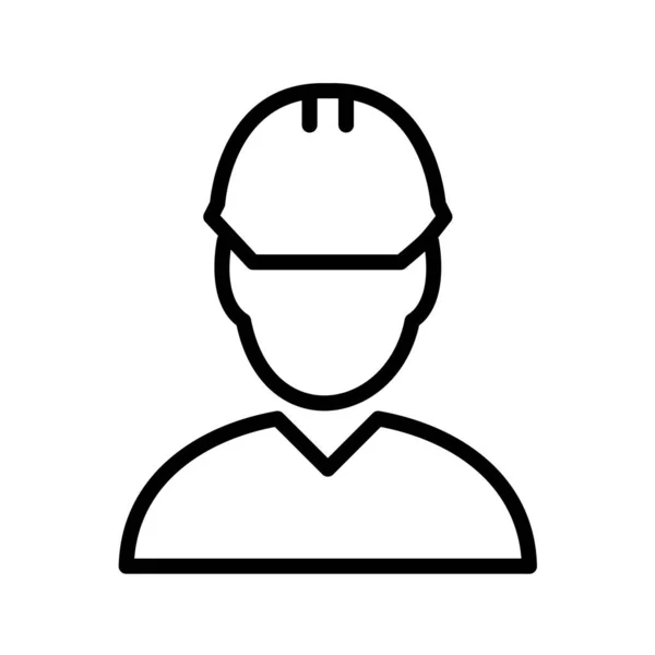 Avatar Mann Mit Helm Symbol Vektor Illustration — Stockvektor