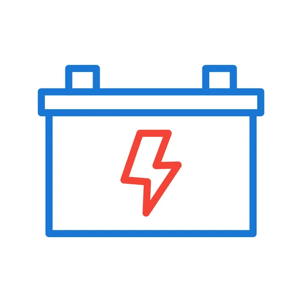 Batterij Pictogram Trendy Stijl Geïsoleerde Achtergrond — Stockvector