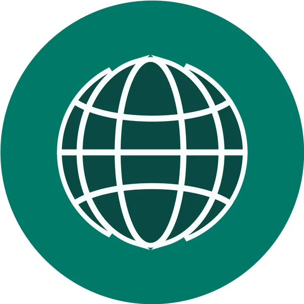 Einfaches Globus Symbol Vektorillustration — Stockvektor