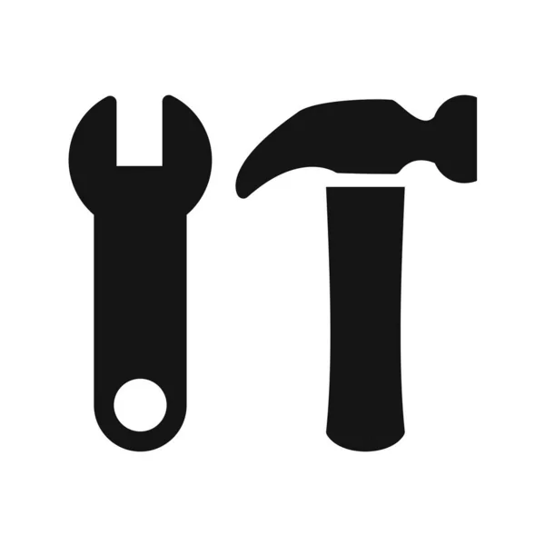 Vector Illustration Wrench Screwdriver Icon — Stock Vector