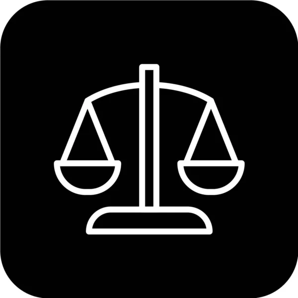 Échelles Justice Icône Droit Illustration Vectorielle — Image vectorielle