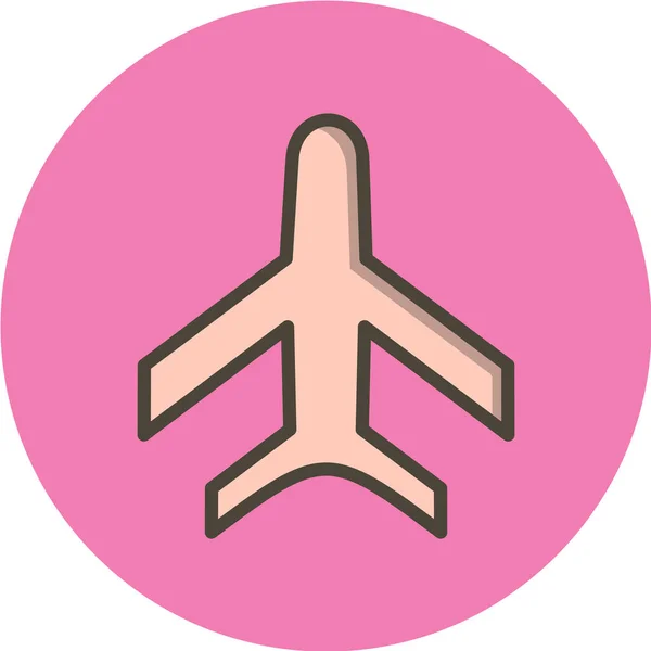 Flugzeug Vektorsymbol Reisesymbol Flugschild — Stockvektor