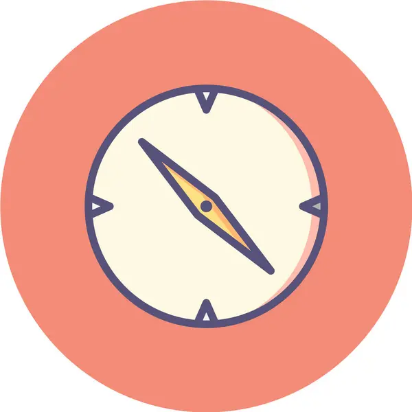Compass Flat Vector Icon — Stock Vector