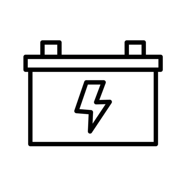 Batteriikonen Enkel Illustration Elektriska Vektor Ikoner För Webben — Stock vektor