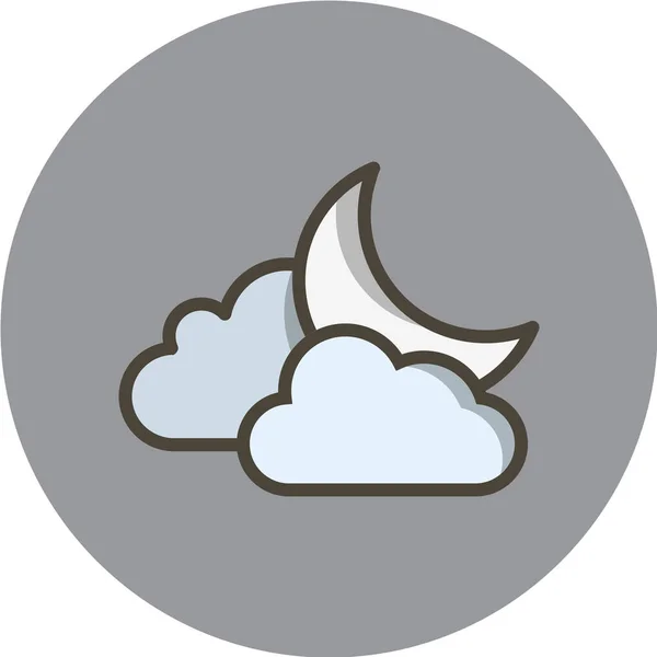 Ikona Wektora Chmury Meteorologii Znak Pogody — Wektor stockowy