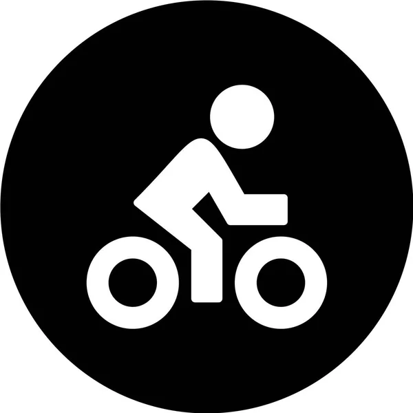 Man Riding Bicycle — Stock Vector
