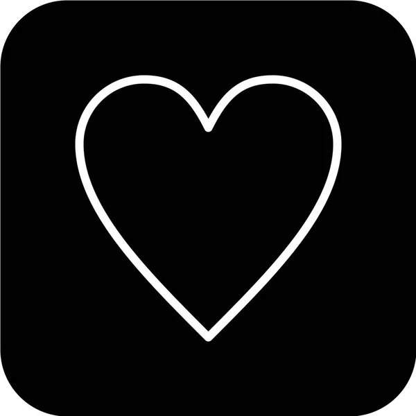 Σύμβολο Καρδιάς Διάνυσμα Μαύρο — Διανυσματικό Αρχείο