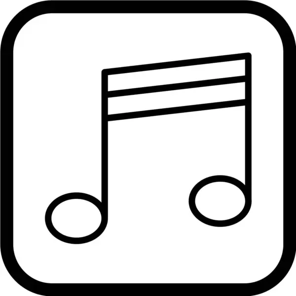 Música Nota Vector Icono — Vector de stock