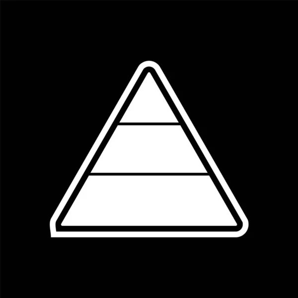 Icono Pirámide Estilo Moda Fondo Aislado — Archivo Imágenes Vectoriales