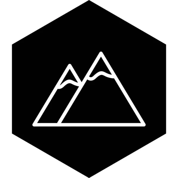 Icono Las Montañas Estilo Moda Fondo Aislado — Vector de stock