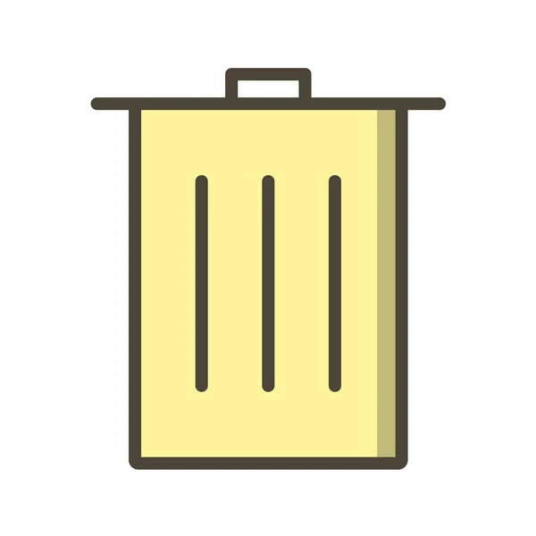 Basura Bin Icono Vector Ilustración — Vector de stock