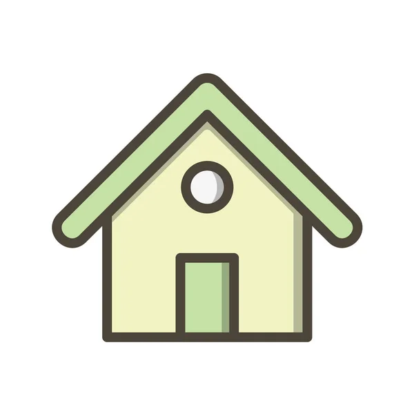 Haus Ikone Schwarzen Stil Isoliert Auf Weißem Hintergrund Home Symbol — Stockvektor
