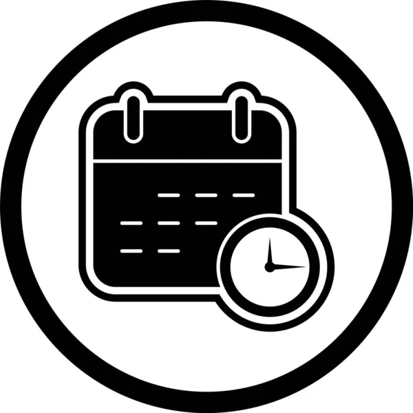 Icono Fecha Límite Negocio Estilo Moda Aislado Fondo — Vector de stock