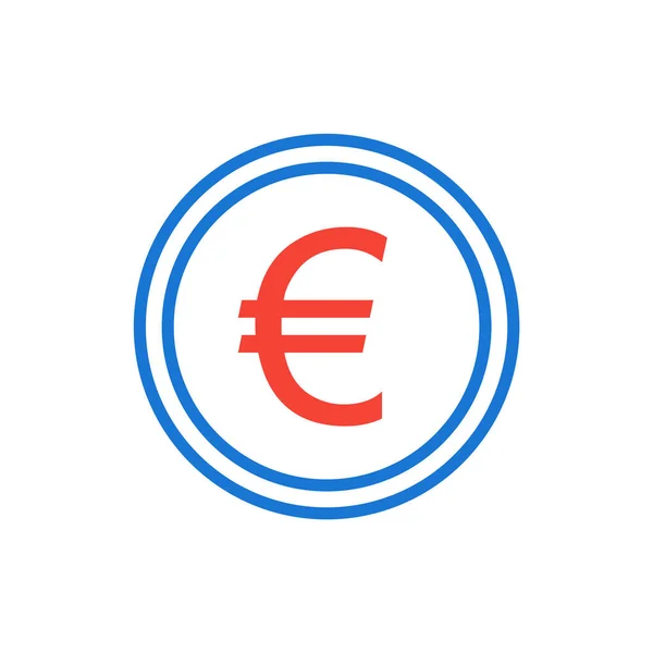 Euro Pictogram Trendy Stijl Geïsoleerde Achtergrond — Stockvector