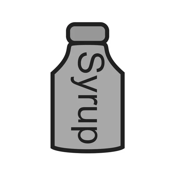 Пляшка Значка Води Чорному Стилі Ізольована Білому Тлі Символ Їжі — стоковий вектор