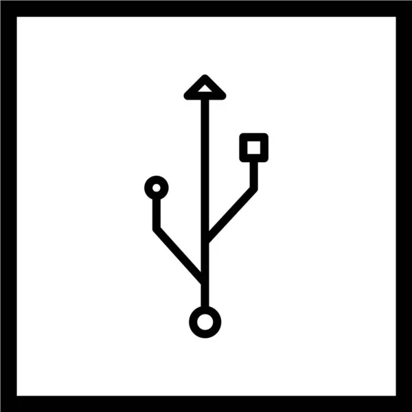 Usb粘贴向量图标 — 图库矢量图片