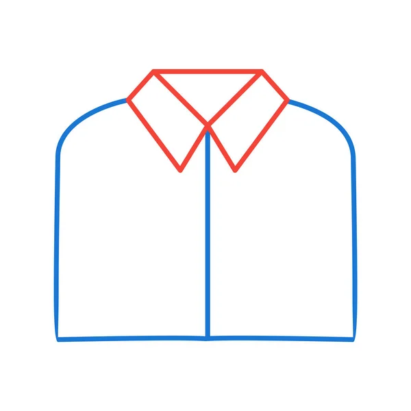 Icono Camisa Escuela Fondo Aislado Estilo Moda — Archivo Imágenes Vectoriales