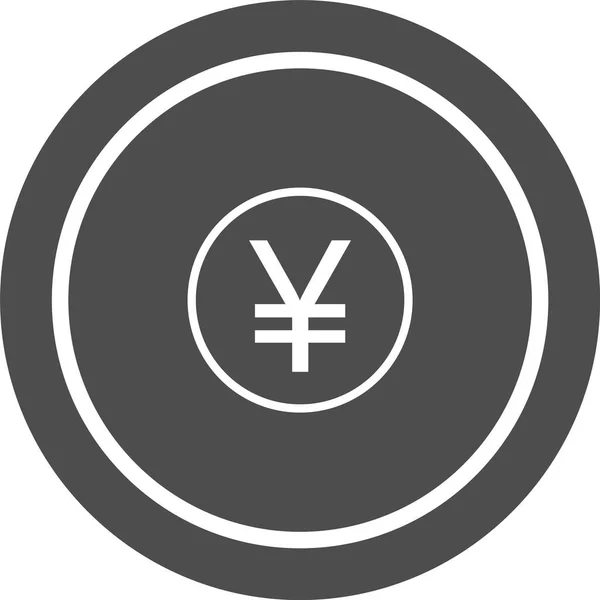 Yen Ikone Trendigen Stil — Stockvektor