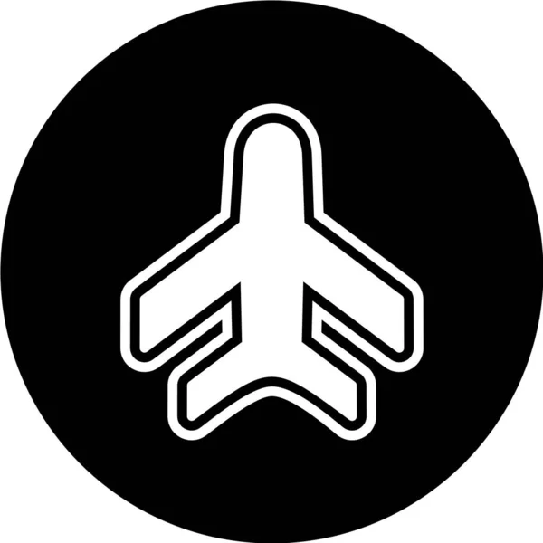 Ilustración Vectorial Del Icono Del Avión — Vector de stock