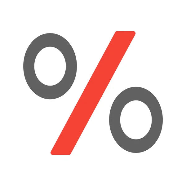 Prozentsatz Ikone Trendigen Stil Isoliert Hintergrund — Stockvektor