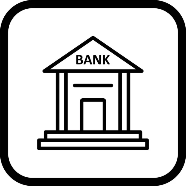 流行风格的银行图标孤立的背景 — 图库矢量图片