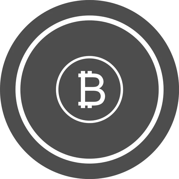 Ikona Bitcoin Modnym Stylu Odizolowane Tło — Wektor stockowy