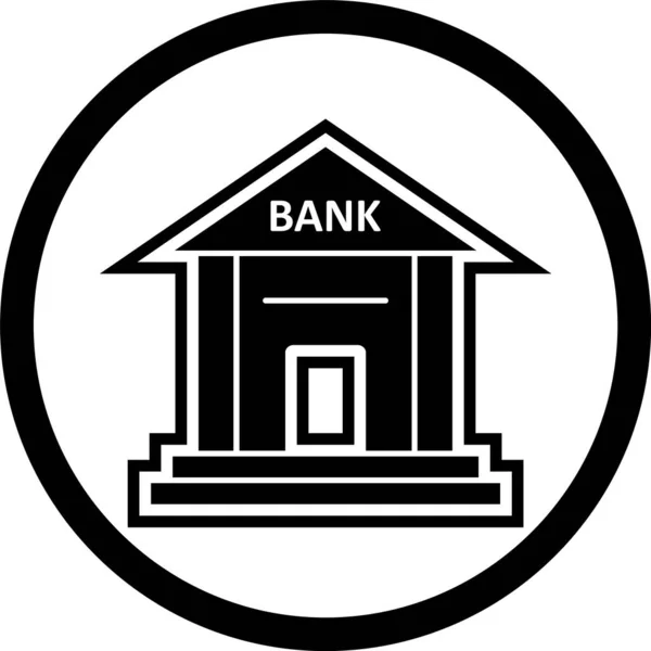 Ikon Bank Dalam Gaya Trendi Latar Belakang Terisolasi - Stok Vektor