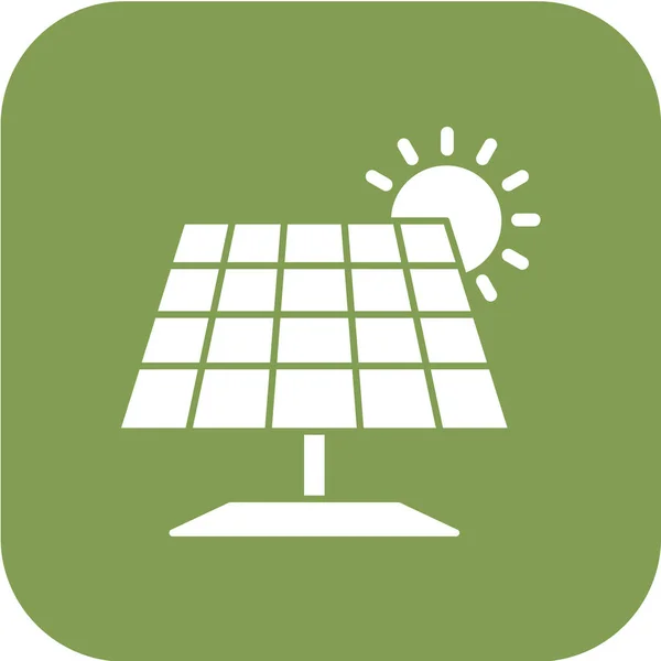 Solarpaneel Symbol Vektorabbildung — Stockvektor