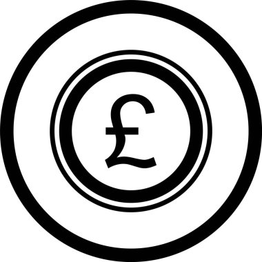 Pound Simgesi Moda Biçimli Ayrı Arkaplan     