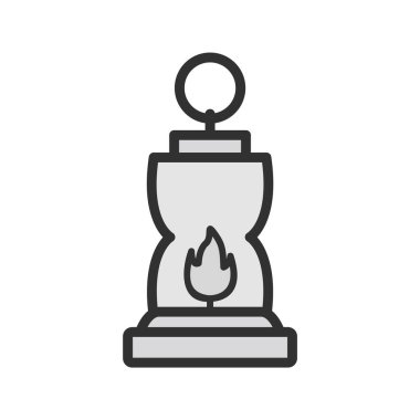 Moda Biçimli Lantren Simgesi İzole Arkaplan