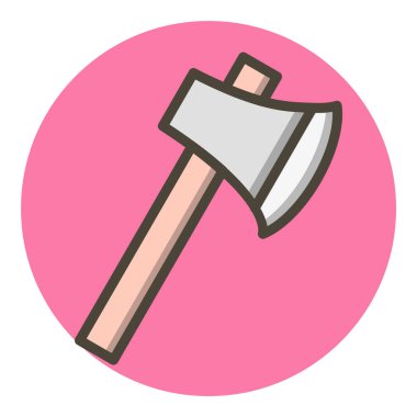  Moda Biçimli Axe Simgesi İzole Arkaplan      