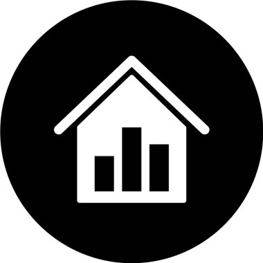 ev ikonu, vektör illüstrasyonu. düz tasarım biçimi