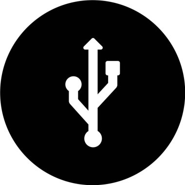 usb işaret vektör simgesi