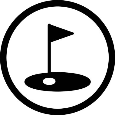Golf topu ikonu vektör illüstrasyonu