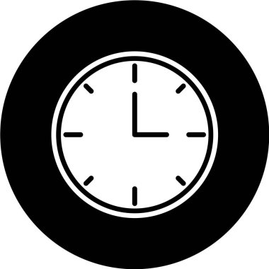 Saat simgesi vektör illüstrasyonu