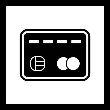 Moda Biçimli İzole Arkaplanda Kredi Kartı Simgesi   