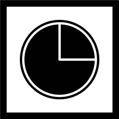 Pasta çizelgesi simgesi, vektör illüstrasyonu