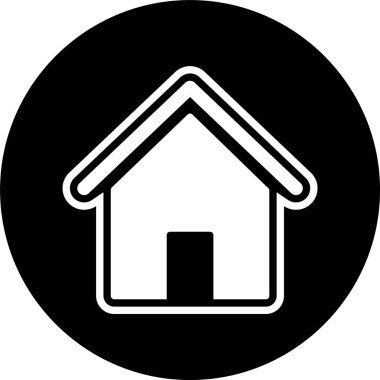 Moda Biçimli Ev Simgesi İzole Arkaplan