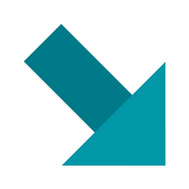 ok işareti simgesi, vektör çizimi 