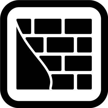 Tuğla Duvar Simgesi Moda Biçimli Ayrı Arkaplan      