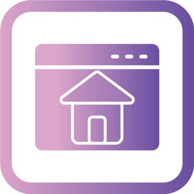 Ev simgesinin vektör illüstrasyonu